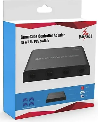 New Mayflash 4 Port Adapter GameCube Controller To Nintendo Switch Wii U & PC  • $22.89