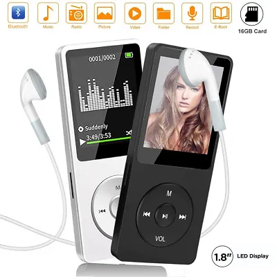 Portable Bluetooth MP4 MP3 Player 16G HIFI Music Speaker Media FM Radio Recorder • $18.89