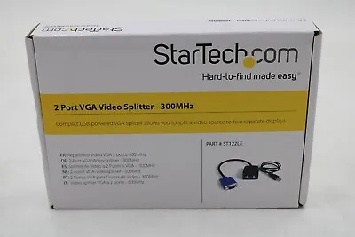 New Startech St122le 2 Port Vga Video Splitter 300 Mhz Wired • $14.99