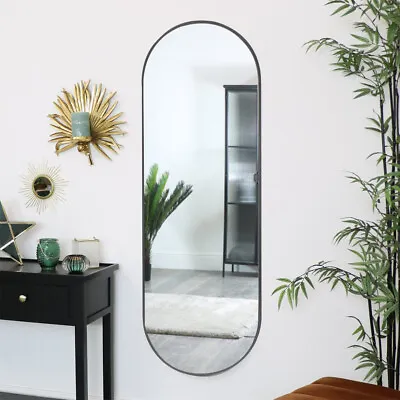 £42.95 • Buy Full Length Mirror Wall Mounted Dressing Mirror Arched Oval Metal Framed Mirrors