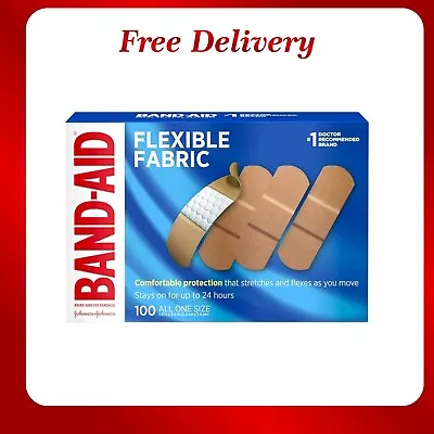 Band Aid J&J Flexible Fabric 1  X 3  100 Adhesive Bandages • $12.62