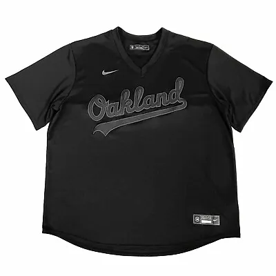 Oakland Athletics Nike Triple Black Jersey - Mens Size XXL • $63.60