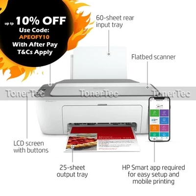 $89.95 • Buy *Damaged Box* HP Deskjet 2722 All-in-One MFP Wi-Fi Printer+AirPrint #67 Ink Set