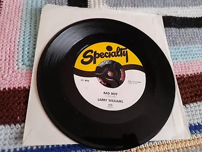 Larry Williams Bad Boy/She Said 'Yeah' 7  Vinyl Speciality Records USA 1959 658 • £9.99