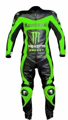 Kawasaki Monster Energy Motorcycle Racing Motorbike One & Two Piece Leather Suit • $280