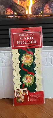 Vintage Christmas Card Holder Cardboard Display Holder Victorian Angels NOS • $11.99