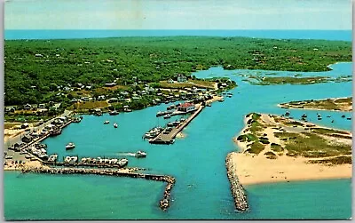 POSTCARD MENEMSHA VILLAGE AND BASIN On Martha's Vineyard • $3.49