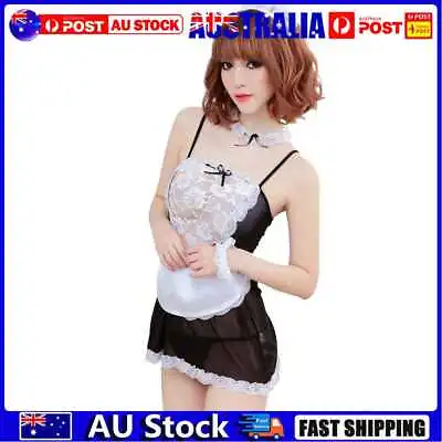 $9.20 • Buy 5pcs Sexy Maid Lace Dresses Cosplay Women Perspective Erotic Lingerie Dress AU