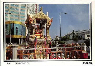 Macau  Four Face Buddhist Statue - Ex Portugal Colony In China Big Size Postcard • $1