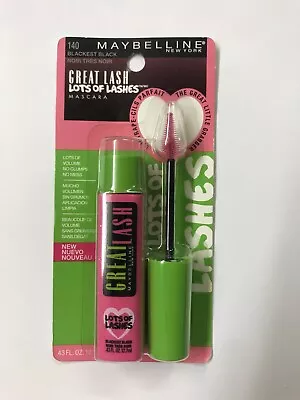 Maybelline Great Lash Lots Of Lashes Mascara In Blackest Black Shade Washable • $3