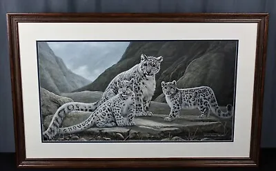 Charles Frace  Kinship  Snow Leopard Signed & Framed Print W COA • $245
