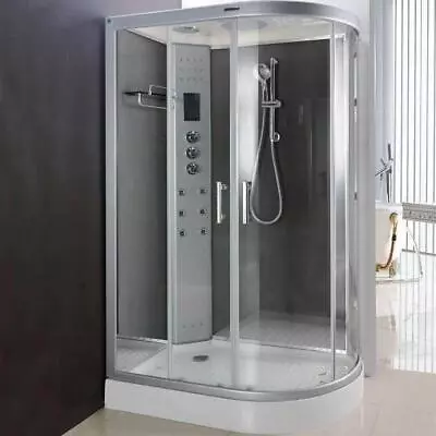 Lisna Waters 1200 X 800 Steam Shower Cabin Left Handed Offset Quadrant Enclosure • £1299
