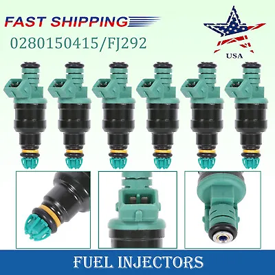 6 Set Fuel Injector 0280150415 FJ292 For BMW M3/323is/325is/525i E36/E34/M50/S50 • $38.38