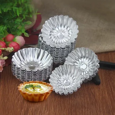 £7.50 • Buy 25x Mini Carbon Steel Tart Molds Cupcake Cookie Pudding Pie Mould Non-stick