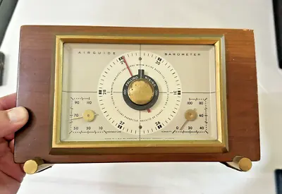 Vintage Airguide Barometer Thermometer Hygrometer Mid Century Modern MCM Desktop • $74.99