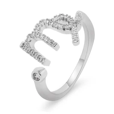 Women Ladies Girls Crystal Finger Ring Zodiac Signs Rings Jewellery Adjustable • £4.14