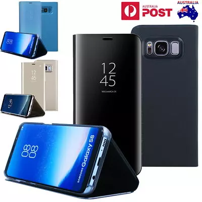 $9.99 • Buy Mirror Flip Leather Case For Samsung Galaxy S8 Plus/S8/Note 8 Shockproof Cover