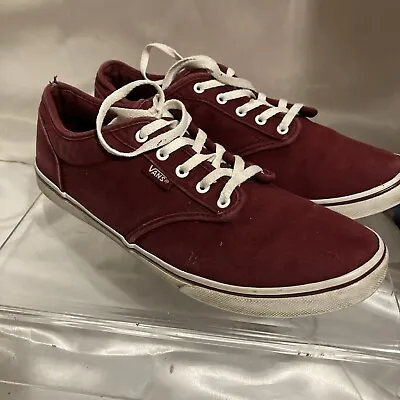 Vans Women’s Chukka Low 721356 Burgundy Red Canvas Casual Shoes Sneakers Sz 8.5 • £32.31