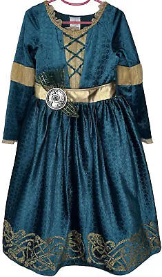 Disney Store Castle Collection Brave Merida Dress Gown Princess Costume 5/6 S • $34.99