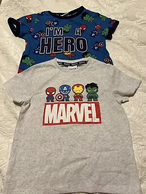 Boys Marvel T-shirts Age 3-4 • £4.50