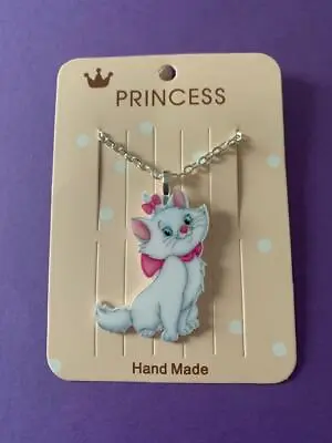 £3.50 • Buy Lovely Marie Cat From Aristocats  Necklace 18  Silver Chain Girls Pendant 