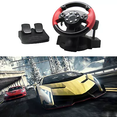 £57.42 • Buy Game Racing Simulator Vibration Driving Steering Wheel Pedal Set For PS3/PS2