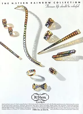 1990 H. STERN Jewelry The Rainbow Collection Original Magazine PRINT AD • $12.50