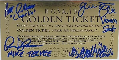 Willy Wonka Golden Ticket Autographed (signed) By Four Plus Extras! • $183.78