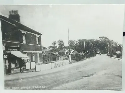 The Post Office Ramsey Essex Vintage Plain Back Repro Photo /  Postcard • £5.74