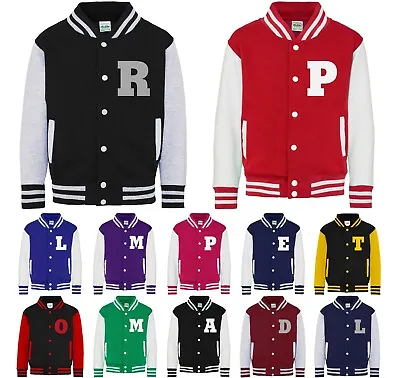 £25.02 • Buy Adults Personalised Initial Varsity Jacket College Letterman Name Patch Baseball