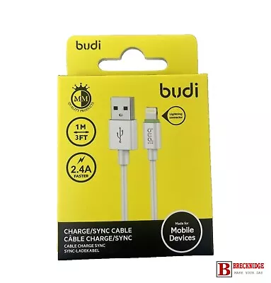 Budi Fast Charger Sync USB Cable For Apple IPhone 6 7 8 X XS XR 11 12 13 14 • £3.49