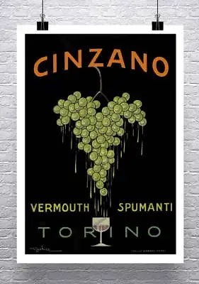 Cinzano 1919 Vintage Italian Liquor Advertising Poster Paper Giclee 24x32 In. • $53.02