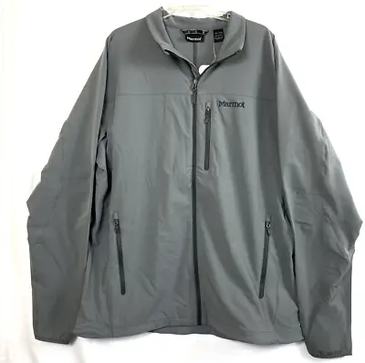 NWT - Marmot Tempo Jacket M3 Soft Shell Mens Size XXL Water Repellent Gray 80060 • $42.99