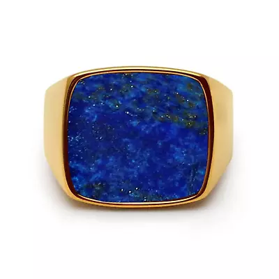 Natural Lapis Lazuli Ring Handmade Ring Signet Ring Men Mens Pinky Ring • $36.99