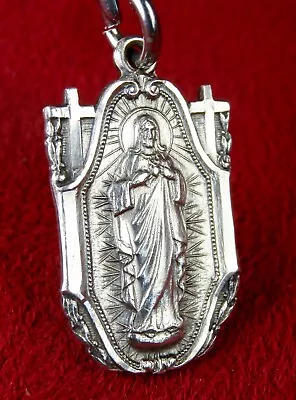 Vintage Saint Therese Shrine Pilgrimage Sterling Catholic Scapular Rosary Medal • $74.99