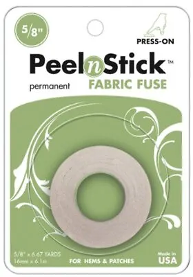 Peel N Stick Fabric Fuse Press On Adhesive Tape Applique Fabric Patch Sewing Hem • £7.99