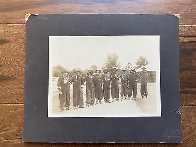 Illinois Men In Costumes Clown Face Paint Big Bows & Hats Antique Vintage Photo • $19.96