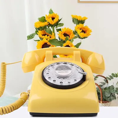 Rotary Phone Retro Rotary Dial Phone 80S Vintage Old Telephone For Landline • $58.99