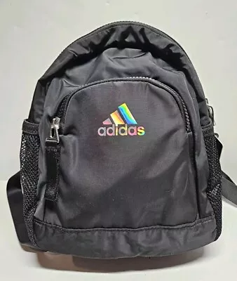 Adidas Girl's Women's Black Linear 3 Mini Backpack 5154271  NWT • $32.48