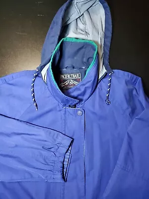 Mens Large Pacific Trail Winter Hooded Coat Blue • $17.99