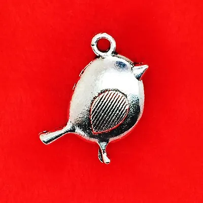 10 X Tibetan Silver Cute UK BIRD ROBIN Christmas Charm Pendant Jewellery Making • £2.69