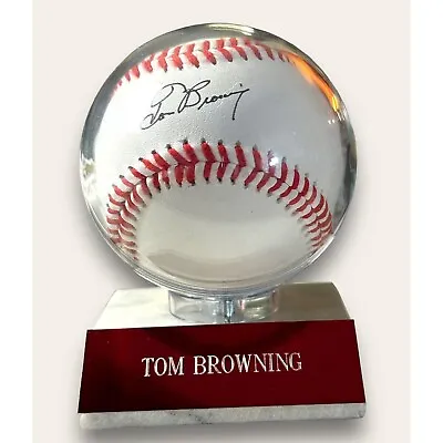 Tom Browning Signed Baseball Mr Perfect 9/19/1988 Mint In Display Case • $69.99