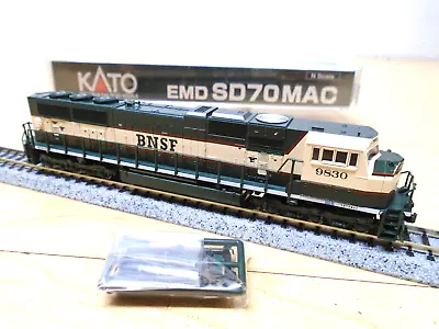 Kato Japan N Scale 176-6301A BNSF SD70 MAC Diesel Loco Runs+Scale Couplers OB • $74.99