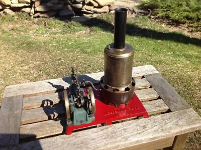 Weeden Vertical Brass Boiler Toy Steam Engine #49 Dual Flywheels Flying Governor • $75