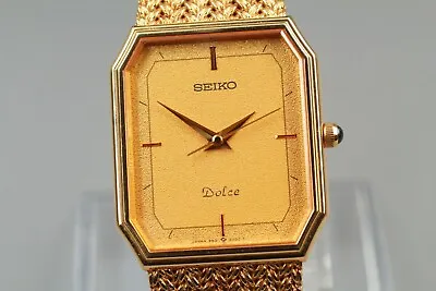 *Almost N.MINT* SEIKO Dolce 9531-5080 Men's Quartz Watch Square Tank From JAPAN • $124.98