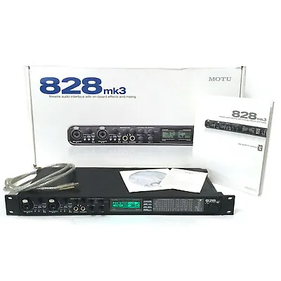 MOTU 828mk3 Audio Interface 192khz FireWire Phantom Power 24Bit Recording TESTED • $499.99
