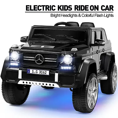New Black 12V Power Electric Mercedes-Benz Kids Ride On Car LED Lights Music R/C • $206.99