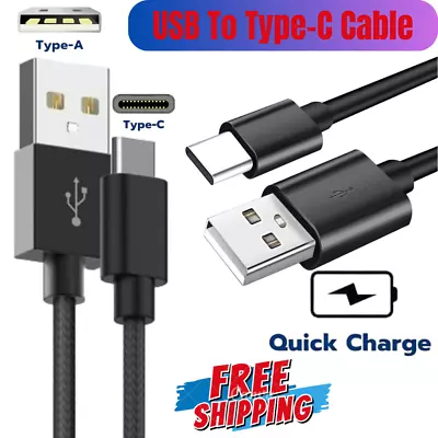 HeavyDuty USB Type C Charging Cable Braided Fast Phone Charger Long Lead 2m 3m • £3.95