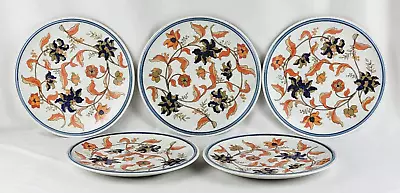 Mikasa Cordon Bleu Bokhara Blue Set Of 5 Dinner Plates 10.75  CG 504 Japan • $49.95