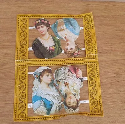 Mamelok Embossed Scraps - Sheet A26 A25 - Reprinted Madame Tussaud's Collection • £3.99